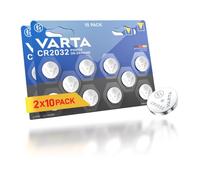 VARTA Coin Cell Batteries CR2032, Pack of 20, Power on Demand, Lithium, 3 V | child-safe packaging, for small electronic devices, car key, remote control, scales or calculator