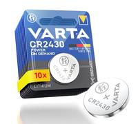 VARTA Coin Cell Batteries CR2430, Pack of 10, Power on Demand, Lithium, 3 V | safety-sealed packaging, for smart home devices, car key, remote control, scales or thermometer