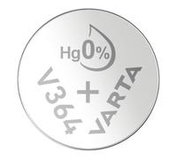 VARTA Coin Cell Batteries V364/SR60, Pack of 2, Silver Coin, 1.55 V | child-safe packaging, silver oxide technology, mercury-free, for clinical thermometer, heart-rate monitor or car key