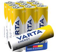 Varta Energy AA Battery (Pack of 10) Alkaline Battery - “Made in Germany” - Suitable for Radios and Wall Clocks