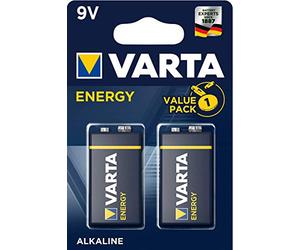 VARTA Energy - Alkaline Batteries 9V, Pack of 2