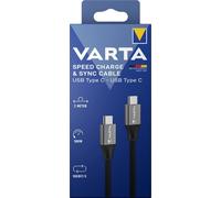 Varta Fast Charging & Sync Cable USB Type C To Type C Black Nylon 2M