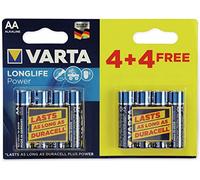 VARTA High Energy AA 4 + 4 Free Battery Pack, Blue