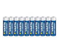 Varta High Energy Alkaline AAA 1.5V Battery Pack of 10
