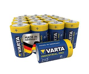 VARTA Industrial Pro D Mono Alkaline Batteries LR20 - 20-pack, Made in Germany