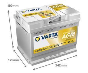 Varta La60 Leisure Battery Agm 60Ah Dual Purpose