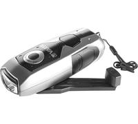 VARTA LED Dynamo Light (3x 5 mm, with hand crank flashlight hand lamp light, with crank - 100 percent battery independent - suitable , power failure, camping, outdoor), Black/Silver,17680101401
