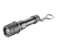 VARTA LED Torch Mini, Indestructible LED Key Chain, Hard-Wearing | IPX4, rubber head, high-performance LED, incl. key ring, Silver/Black, 1x AAA battery, for everyday use, outdoor, emergency
