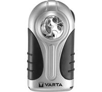 VARTA LED Torch, Silver Light 3X AAA, Beam, 3 Lenses | 3 magnifying lenses, plastic with rubber insert, hanging ring, in atteries, robust, long-lasting housing