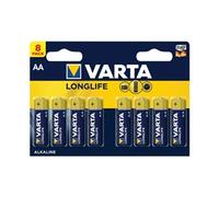 Varta Longlife AA Battery (8 Pack) 04106101418