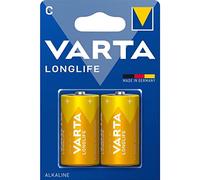 Varta Longlife Extra 1.5 V C Alkaline Battery 2 count (Pack of 1)