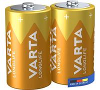 Varta Longlife Extra Batteries D Alkaline 1.5 Volt 2 Pack
