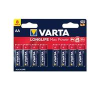 Varta Longlife Max Power Aa (Lr6) Battery, Pack Of 8
