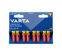 Varta Longlife Max Power Aa (Lr6) Battery, Pack Of 8
