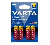 Varta Longlife Max Power Alkaline Battery Aa 4706 Lr06 (Pack Of 4)