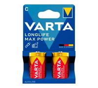 VARTA Longlife Max Power C Baby LR14 (2-pack) Alkaline Batteries - Made in Germany - ideal for toys and everyday devices