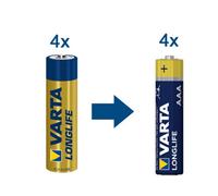 Varta Longlife AAA Battery (Pack of 4) 04103101414
