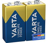 Varta Longlife Power 9V Alkaline Battery - Pack of 2 - Packaging May Vary