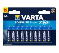 Varta Longlife Power AA Alkaline Batteries LR6 - Pack of 10 - Packaging May Vary