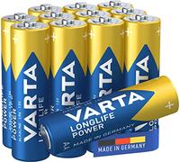 VARTA Longlife Power AA Mignon LR06 Alkaline Battery (12-pack) - Made in Germany - ideal for toys, torches, controllers and other battery-powered devices
