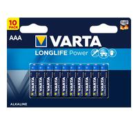 Varta Longlife Power AAA Alkaline Batteries LR03 - Pack of 10 - Packaging May Vary