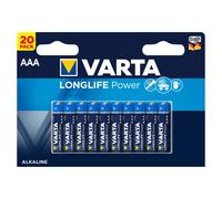 Varta Longlife Power AAA Alkaline Batteries LR03 - Pack of 20 - Packaging May Vary