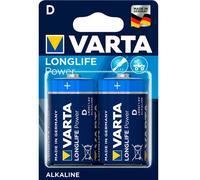 Battery Alkaline, Mono, D, LR20, 1.5 V Longlife Power, Retail Blister Pack, Pack of 2