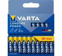 Varta Longlife Power Micro Lr03 Aaa Alkaline Batteries 20 Units
