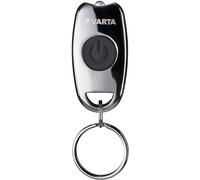 Varta Metal Key Chain Light LED with 2 x CR2016 Button Cells, Zinc alloy, Silver