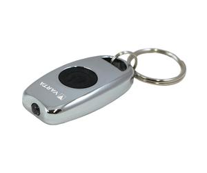 Varta Metal Key Chain Light LED with 2 x CR2016 Button Cells, Zinc alloy, Silver