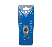 VARTA Metal Keychain LED Flashlight 15lm CR2016 Batteries Included