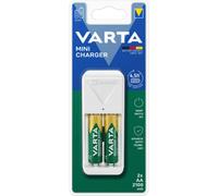 VARTA 57656 MINI CHARGER 2 AA BATTERIES INCLUDED 2100mAh SMART SWITCH OFF NEW