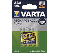 Varta NiMH Longlife Battery 800 mAh Micro AAA/HR03 Pack of 4