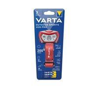 Varta Outdoor Sports H20 Pro Head Torch 52 Hours Run Time Red/Grey
