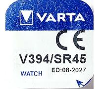 VARTA Pile oxyde Argent pour montres V394 (SR45) 1.55 Volt