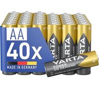 VARTA Power on Demand AA Mignon Batteries (40-pack, economy pack in environmentally-friendly packaging - smart, flexible and powerful - e.g. for computer accessories, Smart Home devices or torches)