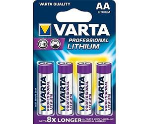 Varta Professional AA Lithium Batteries 1.5 V / 2900 mAh/Blister Pack of 4