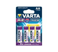 Varta 6106301404 Professional Lithium 1.5V AA Battery 2900mAh Pack...