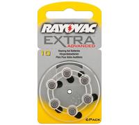 Varta/Rayovac Extra Advanced Hearing Aid Batteries 6 pack - Size 10