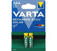 Varta Rechargeable Device Battery Micro Aaa Va Twin Blister Pack Solar
