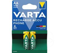 Varta 58399201402 NiMH AA 1.2V 1600mAh Phonepower Rechargeable Bat...