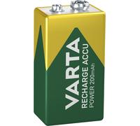 VARTA Rechargeable Ready2Use Pre-Charged 9V Block Battery (9V, 200 mAh), rechar