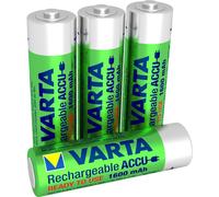 VARTA Rechargeable Ready2Use Pre-Charged AA Mignon Ni-Mh Battery (4-pack, 1,600mAh, 4-pack), rechargeable without memory effect - ready for immediate