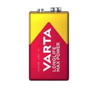 Varta Spare Alkaline Batteries 9V Longlife Max Power,