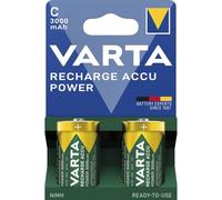 Varta VARTA Recharge Battery Power C 3000 mAh Blister 2 Baby C Battery Alkaline Manganese 1.5 V Pack of 2