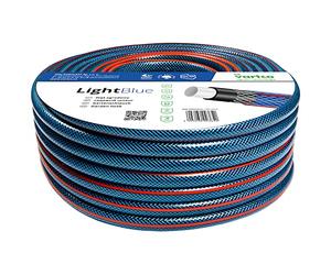 Vartco Light Blue 4-Layer Water Hose Garden Hose Hose Garden Irrigation Flexible Flexible Hose Polyester Cross-Braided UV-Resistant 22 bar (1 inch 30m)