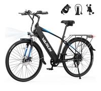 VARUN 28" Electric Bike with 48V Removable Battery, 100km Long Range | 7-Speed LCD Display, Urban Electric Bicycle with Rear Rack Seater for Men Women City Commute & Leisure