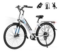 VARUN 28" Electric Bike with 48V Removable Battery, 100km Long Range | 7-Speed LCD Display, Urban Electric Bicycle with Rear Rack Seater for Men Women City Commute & Leisure