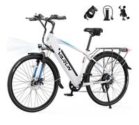 VARUN 28" Electric Bike with 48V Removable Battery, 100km Long Range | 7-Speed LCD Display, Urban Electric Bicycle with Rear Rack Seater for Men Women City Commute & Leisure