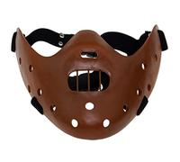 Varuotu Hannibal Lecter Silence of the Lambs Half Face Mask Horror Mask Halloween Cosplay Brown